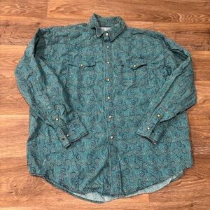 Rough Stock Panhandle Slim Men’s XL Paisley Western Button Shirt Cowboy Rodeo